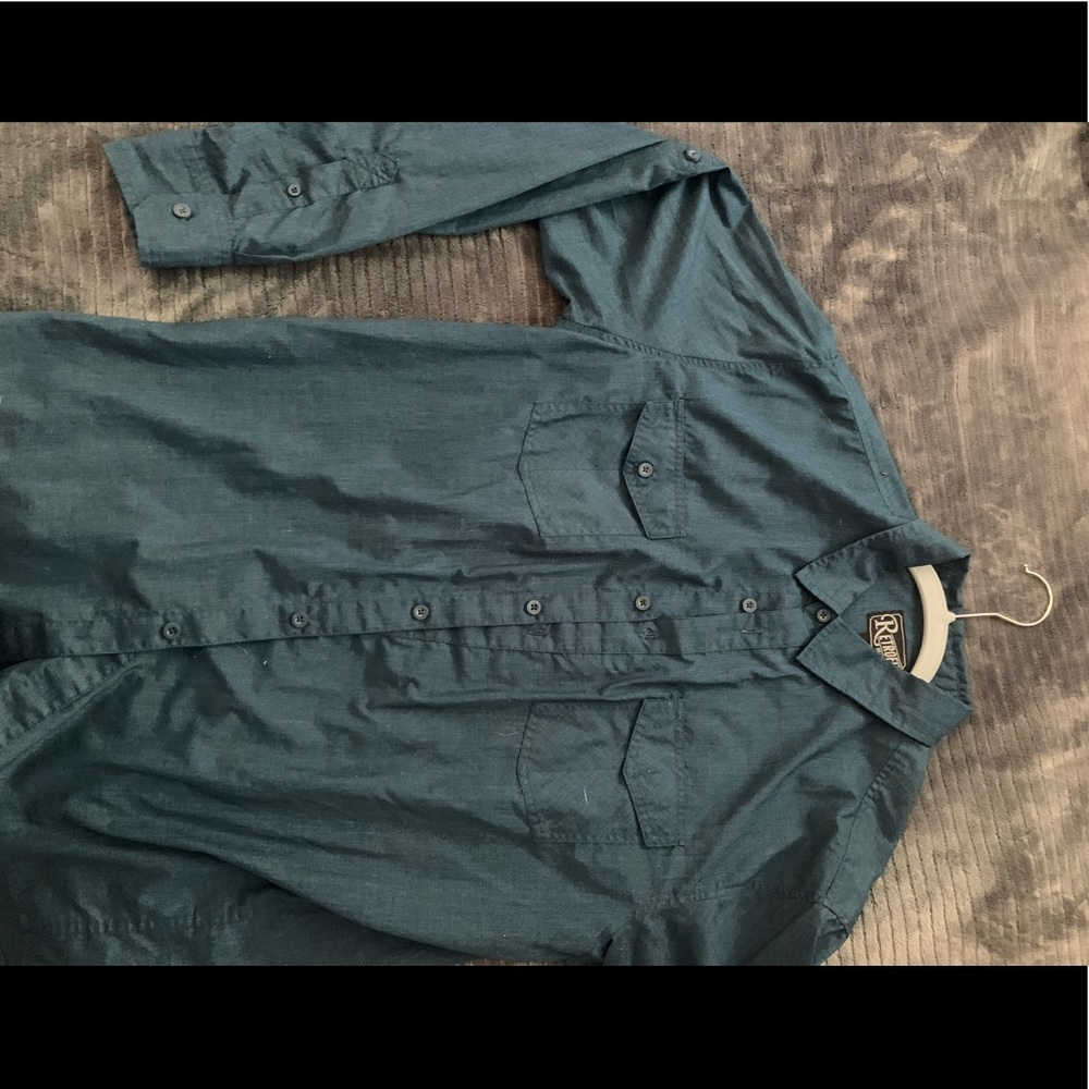 Teal Button Up